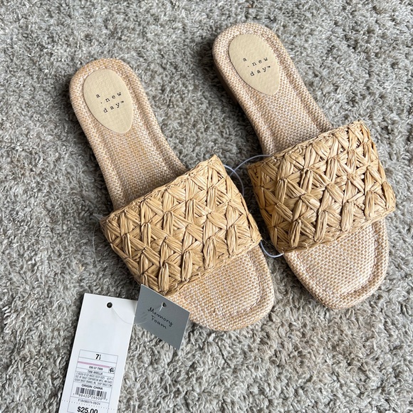 a new day Shoes - A New Day Women's Beige Woven Sandals